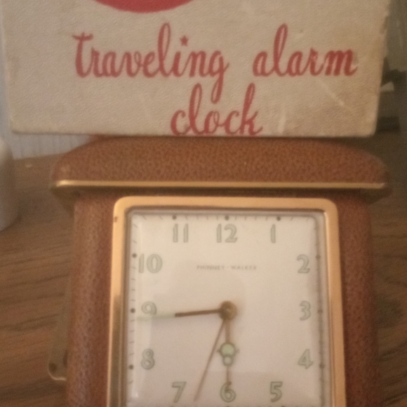 Antique PHINNY& WALKER WIND up . portable clock - Picture 1 of 5